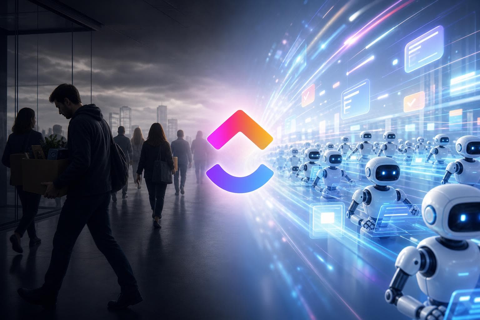ClickUp licencie massivement et mise sur des milliers d'agents IA